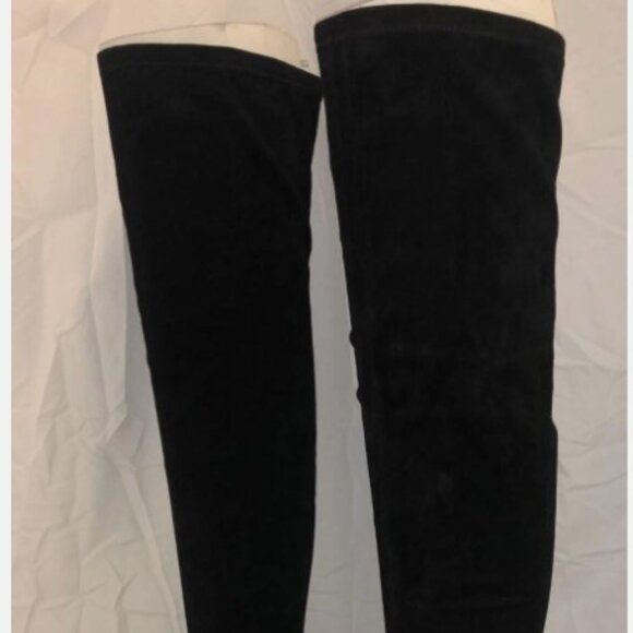 39/US8❤️OPENING CEREMONY Stretch Suede Leather Over Knee Thigh High Boots Bootie - Picture 8 of 10